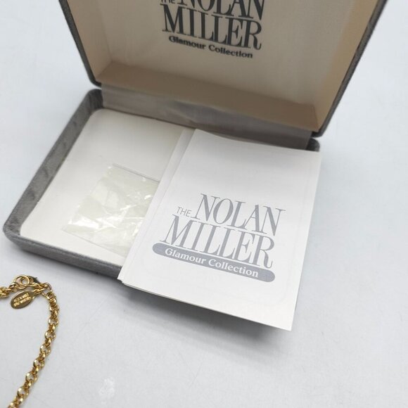 Nolan Miller Glamour Collection Heart Shaped Pendant Watch Rhinestones READ ME - Picture 3 of 6